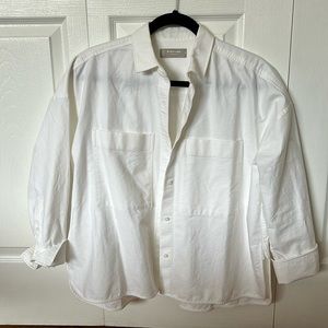 Everlane Boxy Oxford White Shirt, S